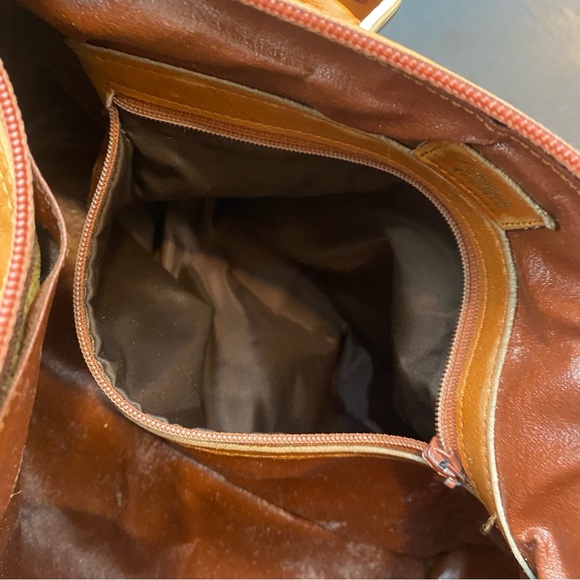 Vintage 1970s Saks Fifth Avenue Satchel Handbag Bag Tobacco Honey Brown Leather - Picture 13 of 17